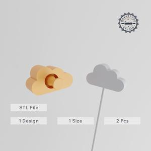 Cloud Cake Pop Mold, Weather-Themed 2-Piece Set, Sky & Rain Design PRODUCT_1180