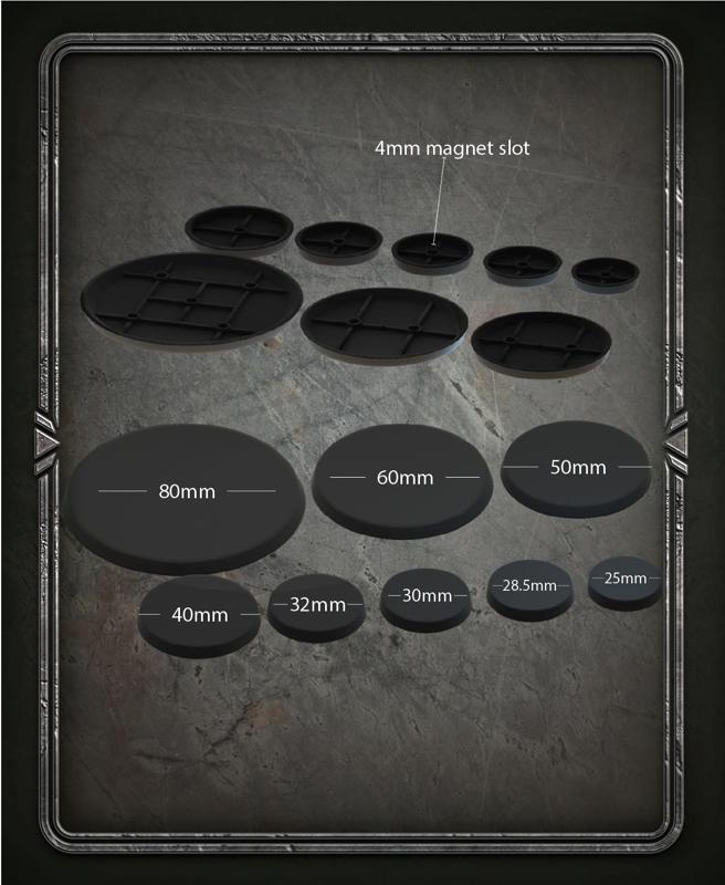 Magnet-ready Wargaming bases