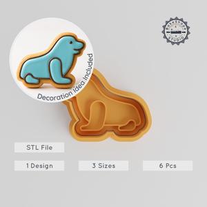 Seal Shape Cutter & Stamp, Cookie & Fondant Tool, 6-Piece Set, Marine Mammal Designs, S/M/L Sizes PRODUCT_1135