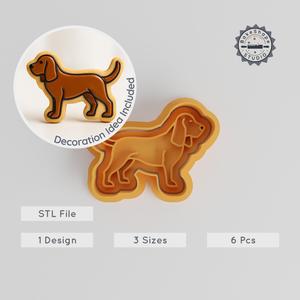 Bloodhound Cookie Cutter & Stamp Set, Pet Canine Design, Perfect for Cookies & Fondant, 3 Sizes S/M/L, 6 Piece Animal Tracker Collection PRODUCT_264