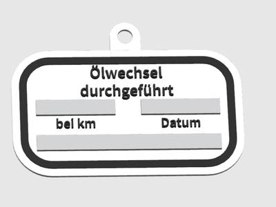 Oil Change Reminder Sign