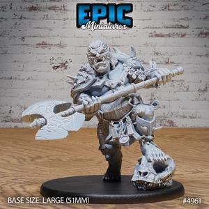 Bugbear Raider Attack / Giant Goblinoid Bandit Creature / Evil Humanoid Warrior Monster / Hairy Goblin Fighter / Forest Predator / Mythical Creature / Fable Guard Spawn / Woodland Encounter