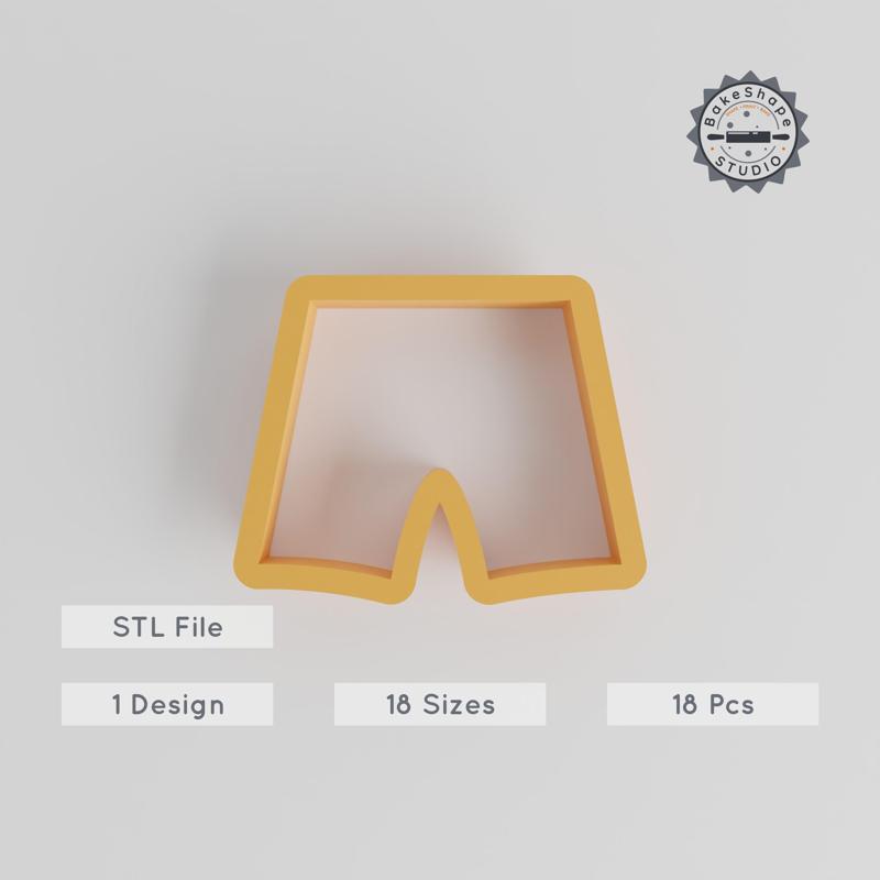 Board Shorts Shape Cutter Set, 18 Sizes from 0.75"-5.00" for Cookies, Fondant & Clay, Vacation Theme PRODUCT_2038