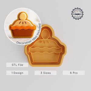 Pie Shape Cutter & Stamp Set, Cookie & Fondant Tool, 3 Sizes, Holiday & Celebration Desserts PRODUCT_75