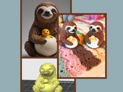 EASTER SLOTH & BABY DUCK