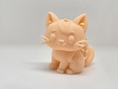 Cute cat with backpack