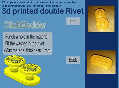 3d printed Double Rivet