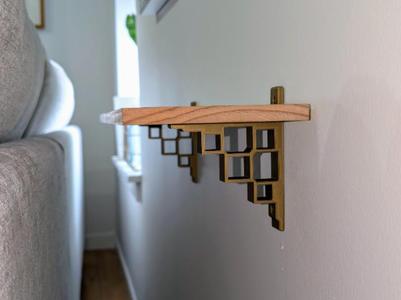 Modern geometric shelf bracket