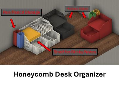 Honeycomb Desk Organizer with Drawer