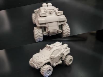 Cartoon off-road vehicle (non-movable)