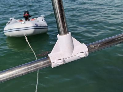 Stanchion 1in Pipe 90 Degree Bracket Sailboat 