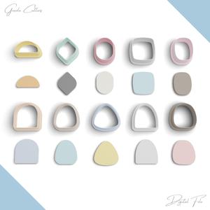 Rounded Basic Shapes Polymer Clay Cutter Package, 10 Models, 2 Cutter Version, 5 Size, No: 1004