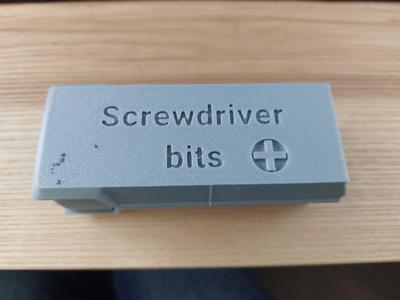 Screwdriver bit box