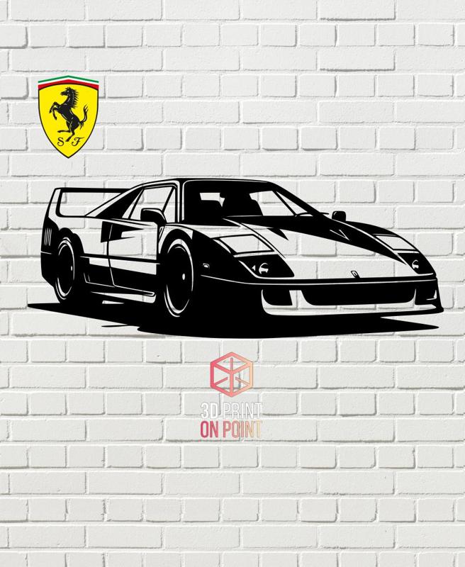 FERRARI F40 - 2D WALL ART #5