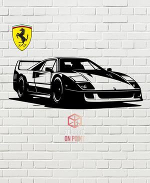 FERRARI F40 - 2D WALL ART #5