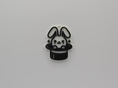 Cute Bunny in a Hat Keychain