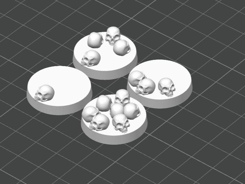 25mm round bases withs skulls