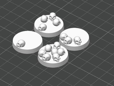 25mm round bases withs skulls