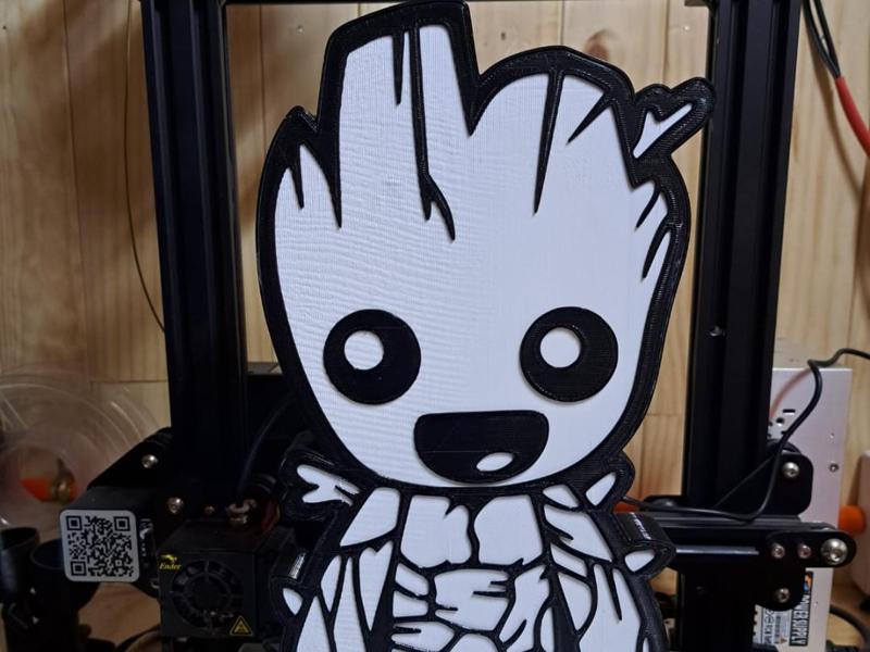 baby groot lampara