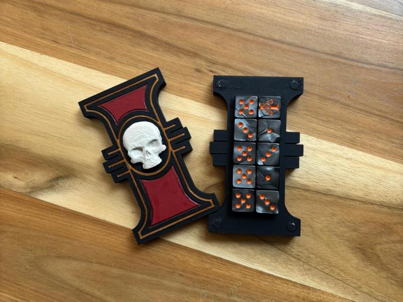 Inquisitorial Rosette Dice Box for 40K Kill Team