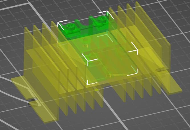 Bumbag component for generic SSR with uxcell heatsink