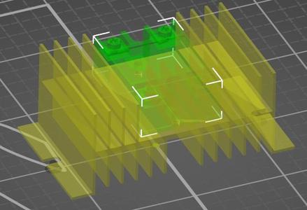 Bumbag component for generic SSR with uxcell heatsink