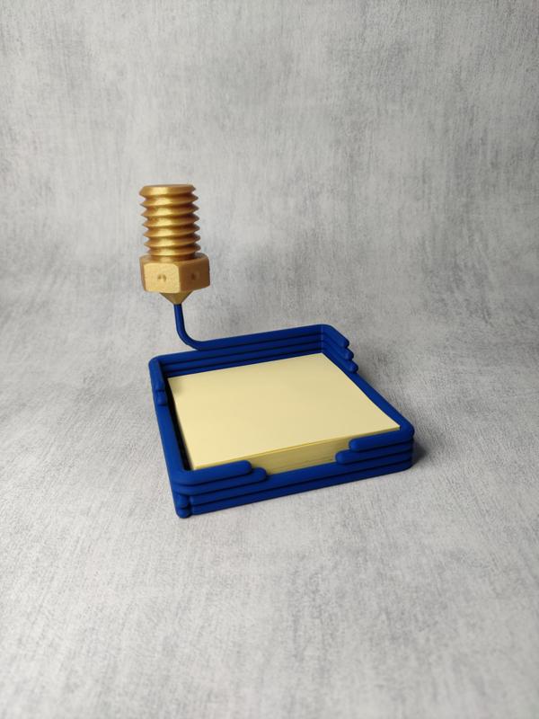 Print-In-Progress sticky note holder