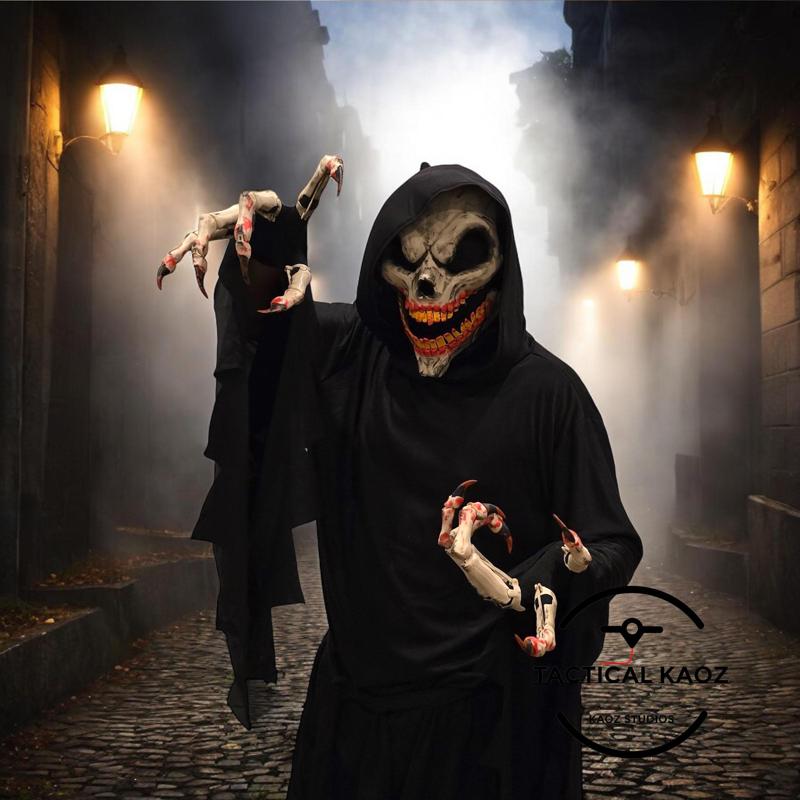 Reaper Skull Mask -  2 Parts – Movable Jaw for the Ultimate Fright