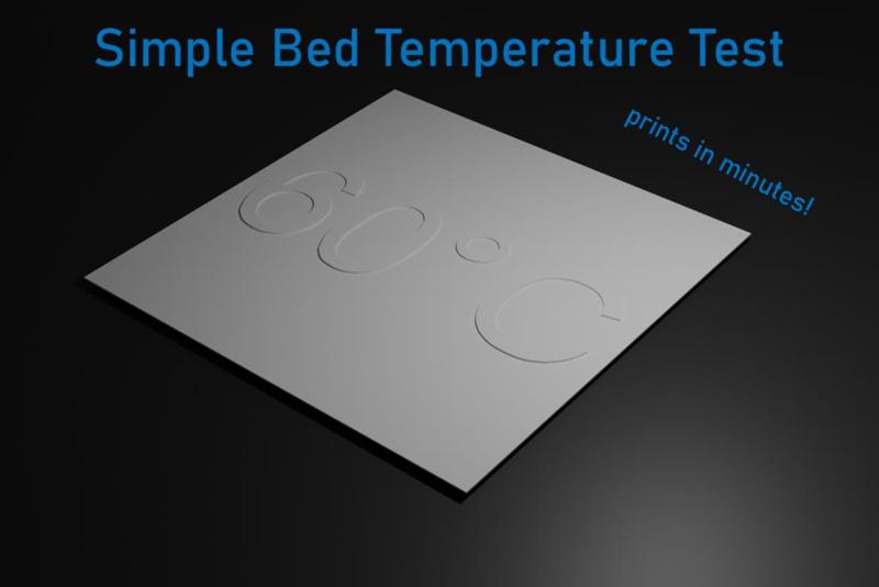 Simple Bed Temperature Test Squares