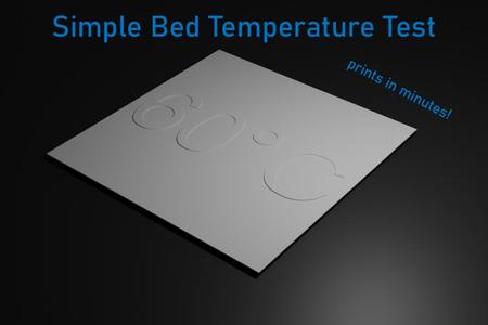 Simple Bed Temperature Test Squares