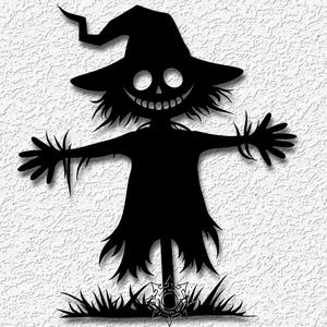 scarecrow wall art Halloween decor