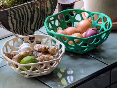 Geodesic Fruit Bowl Contemporary Home Decor