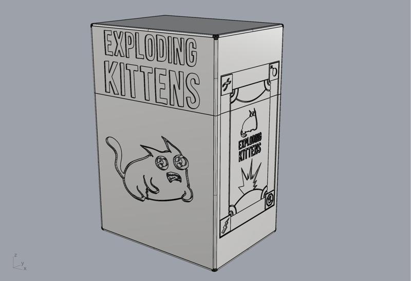 Exploding Kittens card case (base+ expansion)