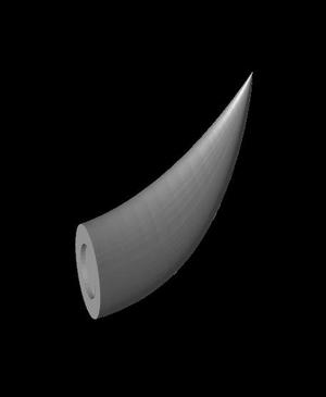 3 Inch Horn for M56 Helmets.stl