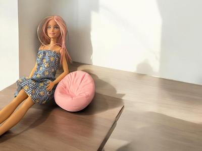 Mini Bean Bag for Barbie pouf pink – 3D Printable
