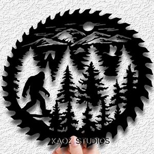 bigfoot wall art sasquatch wall decor yeti decoration