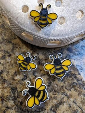Bumble Bee Croc Charm