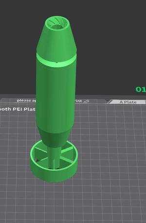 Type 1 Aerial BB Dispersion Mortar Shell for Airsoft and Paintball