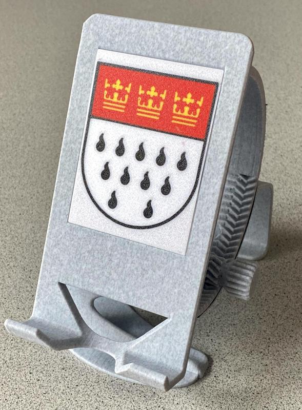 Multi-color Cover Plate for revised Phone Holder (here: Crest of Cologne, Köln)