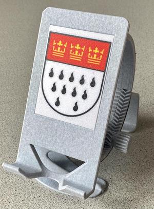 Multi-color Cover Plate for revised Phone Holder (here: Crest of Cologne, Köln)