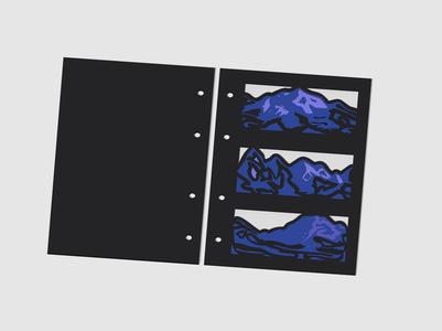 Notebook Cover Mountains Bookbinding Art