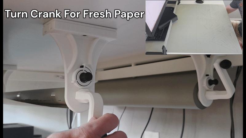 Crank-Driven Desktop Scratch Paper System