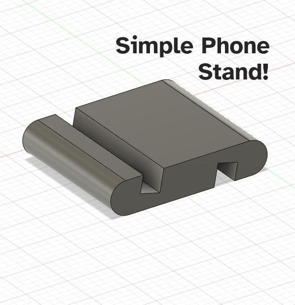 phone stand simple slot shape.stl