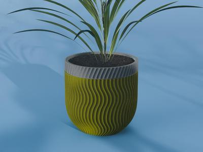 Kaze Planter Pot, Scalloped Reverse Sine | Small, Medium, Large | Self Watering and Drip Tray 