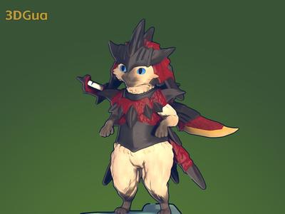 Monster Hunter Palico Rathalos Set