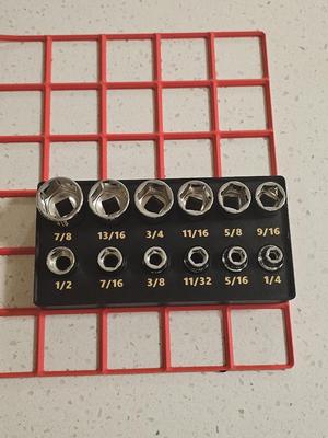 ICON 3/8 in. Drive SAE Socket Set Storage For Gridfinity