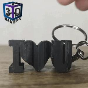 Key ring " I love you dad " father's day