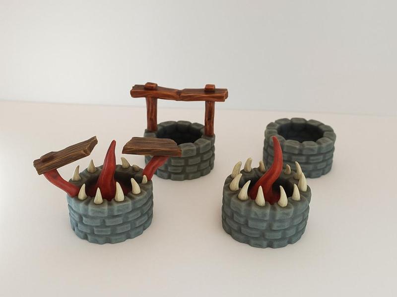 D&D Mini - Well Mimic - 2 Variations - TTRPG model