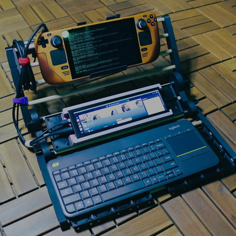Gridfinideck - A Gridfinity Cyberdeck Mobile Platform