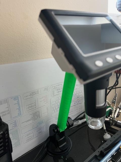 extended/prolonged arm for a soldering microscope